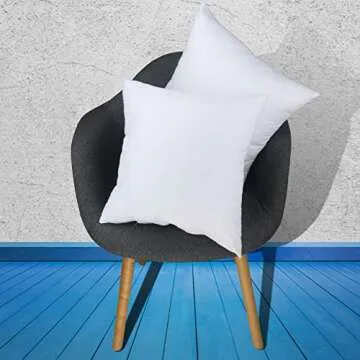 Ogrmar 4 Packs 18" x 18" Premium White Throw Pillow Insert Hypoallergenic High-Resilient PP Cotton Stuffer Pillow Insert Square Form Sham Stuffer Decorative Pillow, Cushion (18" x 18")