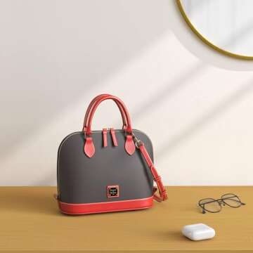 Dooney & Bourke Women's Zip Zip Satchel - Pebble Grain Leather, Large Handbag