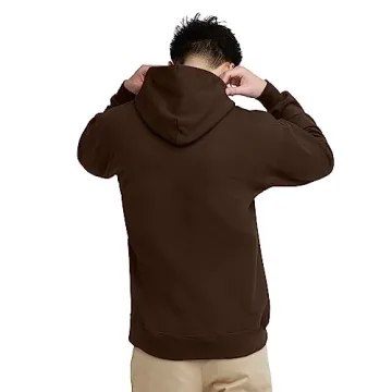 Hanes Heavyweight Fleece Hoodie for Men – Dark Chocolate