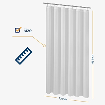 N&Y HOME Extra Long Shower Curtain Liner for Elegant Bathrooms