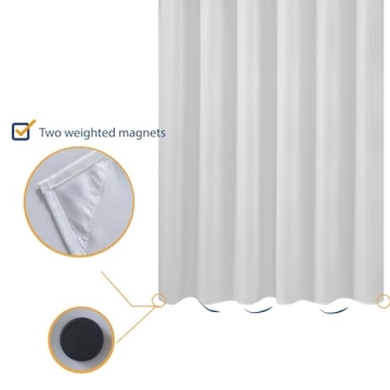 N&Y HOME Extra Long Shower Curtain Liner for Elegant Bathrooms