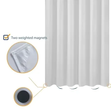 N&Y HOME Extra Long Shower Curtain Liner for Elegant Bathrooms