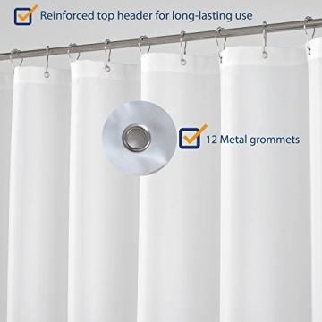 N&Y HOME Extra Long Shower Curtain Liner for Elegant Bathrooms