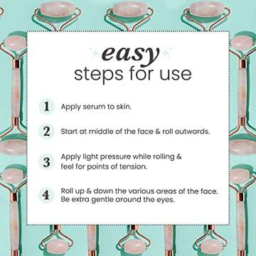SDARA SKINCARE Rose Quartz Roller - Anti Aging Jade Roller for Wrinkles and Puffy Eyes - Eye & Face Roller for Slimming & Firming Facial Massage
