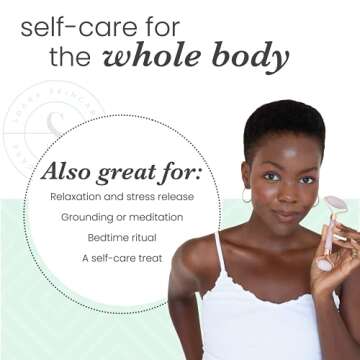 SDARA SKINCARE Rose Quartz Roller - Anti Aging Jade Roller for Wrinkles and Puffy Eyes - Eye & Face Roller for Slimming & Firming Facial Massage