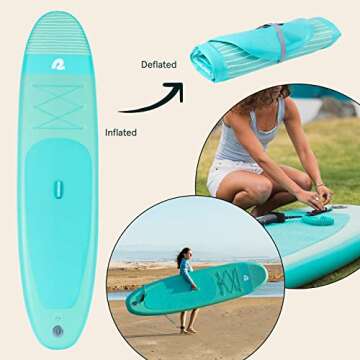 Retrospec Weekender Inflatable Paddle Board 10’6” for All