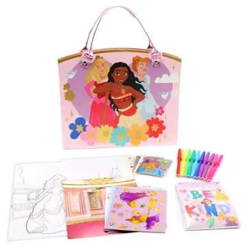 Tara Toys Princess Activity Tote - Ultimate Princess Adventure Bag with Coloring Books, Stickers, and Craft Supplies, Travel-Friendly Set for Little Artists, Imaginative Play, Ages 3+ 