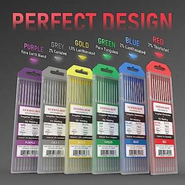 YESWELDER TIG Welding Tungsten Electrode 2% Ceriated 1/16" x 7" (Gray, WC20/EWCe-2) 10-pk