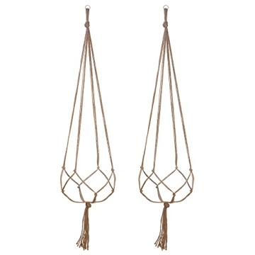 EBOOT 2 Pack 48 Inches Large Macrame Plant Hanger for Indoor & Outdoor Decoration