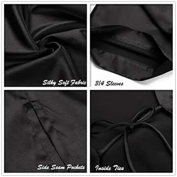 Elegant Women's Short Satin Kimono Robes for Weddings