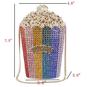 DJBM Luxury Women Popcorn Rhinestone Clutch Evening Bag – Dazzling Design for Every Occasion