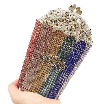 DJBM Luxury Rhinestone Clutch for Women | Evening Bag