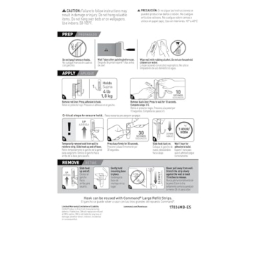 Command Large Brushed Nickel Double Hooks for Easy Organization