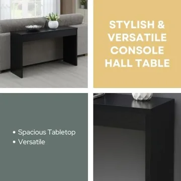 48" Black Northfield Console Table Modern Stylish Sofa Table