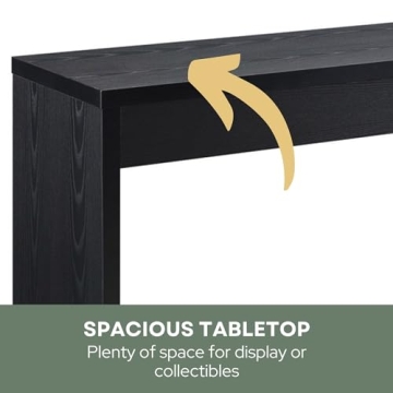 48" Black Northfield Console Table Modern Stylish Sofa Table