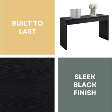 48" Black Northfield Console Table Modern Stylish Sofa Table