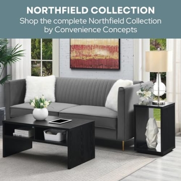 48" Black Northfield Console Table Modern Stylish Sofa Table