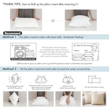 MIULEE Pack of 4 18x18 Outdoor Pillow Inserts, Water-Resistant Throw Pillow Inserts Decorative Premium Square Pillow Stuffer Sham for Porch Swing Couch Sofa Cushion Patio Furniture