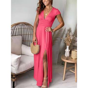 Elegant ANRABESS Maxi Dress for Summer Events & Weddings