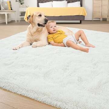 Tepook 8x10 Super Soft Fluffy Rug for Cozy Living