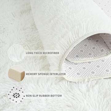 Tepook 8x10 Super Soft Fluffy Rug for Cozy Living