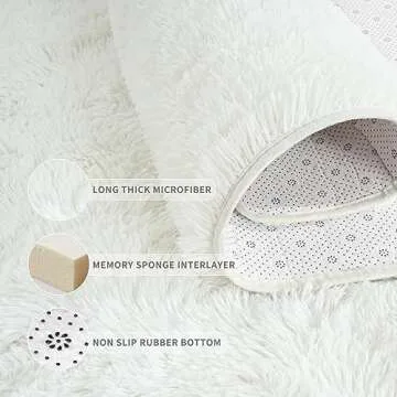 Tepook 8x10 Super Soft Fluffy Rug for Cozy Living