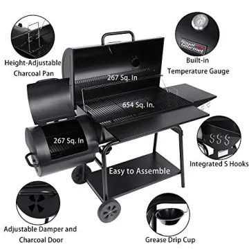 Royal Gourmet CC2036F Charcoal Grill with Offset Smoker