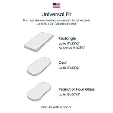 TotAha Premium Stretchy Bassinet Cradle Sheets (2-Pack) -Hypoallergenic, Silky Comfort, Buttery Soft, Calming Effect, All-Season Jersey-Knit, 32 X 16 X 3''(Rainbow & Tie dye)