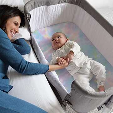 TotAha Premium Stretchy Bassinet Cradle Sheets (2-Pack) -Hypoallergenic, Silky Comfort, Buttery Soft, Calming Effect, All-Season Jersey-Knit, 32 X 16 X 3''(Rainbow & Tie dye)