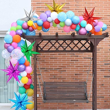 Colorful 72 PCS Starburst Balloons for Any Occasion