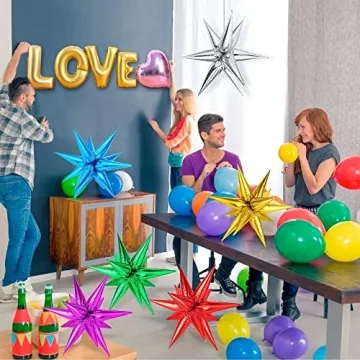 Colorful 72 PCS Starburst Balloons for Any Occasion