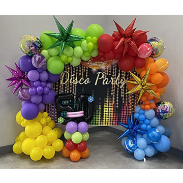 Colorful 72 PCS Starburst Balloons for Any Occasion