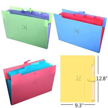 Expanding File Folder - A4 Letter Size Document Organizer