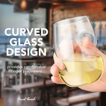 Final Touch Conundrum White Wine Glasses Set of 4