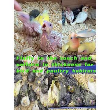 YU YAO Aspen Bedding Snake Bedding Parrot Bedding,Chicken Bedding Bedding for Parrots,Chickens,Hedgehogs,Rabbits,Guinea Pigs Bedding，Reptile Bedding，Low-Dust Critter Bedding