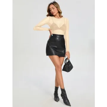 AKEWEI Sexy Mesh Sheer Top - Perfect Layering Piece