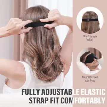 YIVIEW Sleep Mask for Side Sleeper, Complete Light Blocking 3D Sleeping Eye Mask, Soft Breathable Eye Cover for Women Men, Relaxing Zero Pressure Night Blindfold