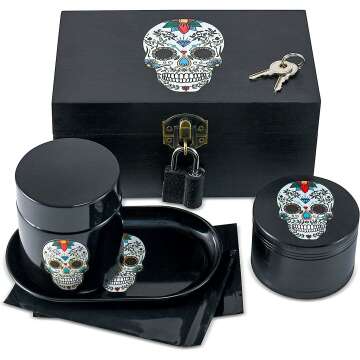 Day of the Dead Premium Bamboo Stash Box Set