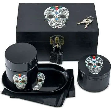 Day of the Dead Premium Bamboo Stash Box Set