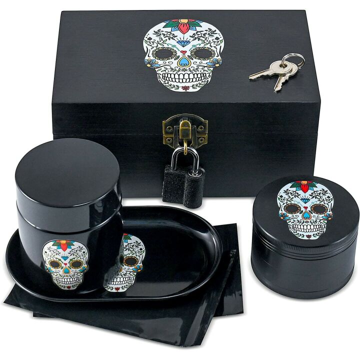 Day of the Dead Premium Bamboo Stash Box Set
