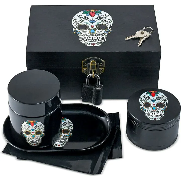 Day of the Dead Premium Bamboo Stash Box Set