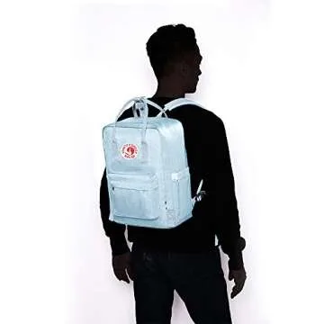 KALIDI Casual Laptop Backpack 15 Inches Classic Camping Rucksack Travel Outdoor Square Daypack College Hiking Gym Bag, Sky Blue