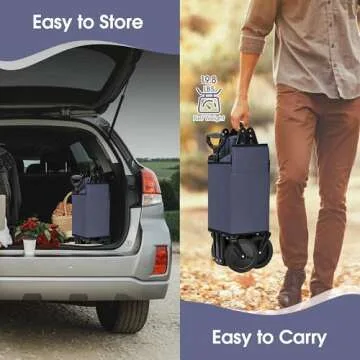 Homgava Collapsible Folding Wagon Cart for All Terrains