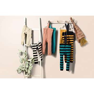 Baby Girl Boy Cotton Leggings with Suspenders, Infant to Toddler Sizes