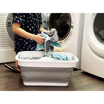 SAMMART 41L Foldable Laundry Basket BPA Free Space Saving