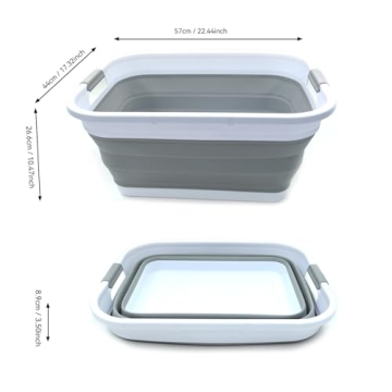 SAMMART 41L Foldable Laundry Basket BPA Free Space Saving