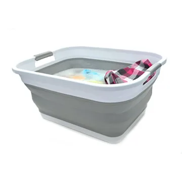 SAMMART 41L Foldable Laundry Basket BPA Free Space Saving
