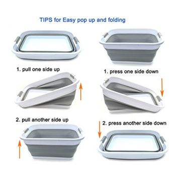 SAMMART 41L Foldable Laundry Basket BPA Free Space Saving