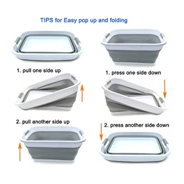 SAMMART 41L Foldable Laundry Basket BPA Free Space Saving