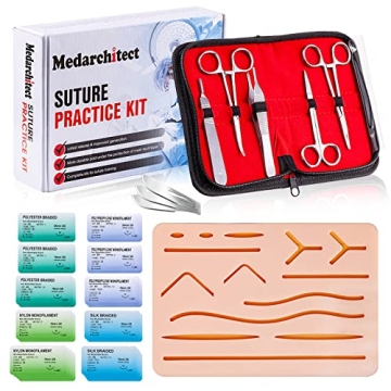 Medarchitect Suture Practice Kit - Complete 30 Piece Set for Aspiring Medical Professionals